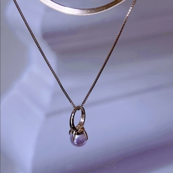 - - 18K Gold Vermeil Double layer Necklace - Picture 4 of 8